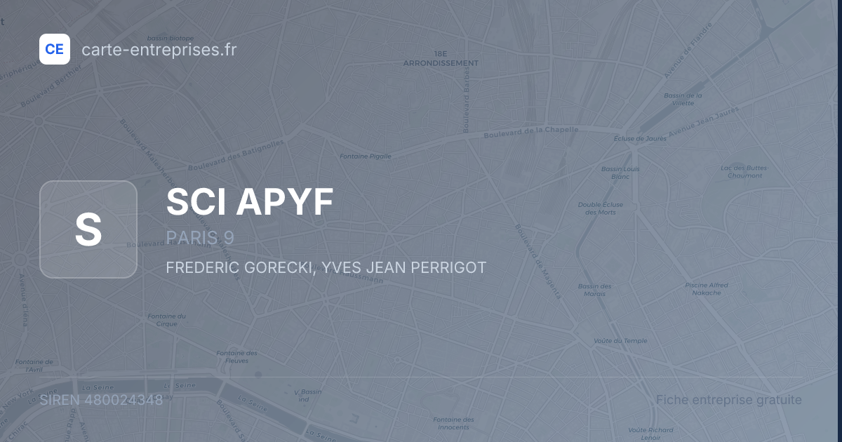 SCI APYF — 480024348 — fiche entreprise