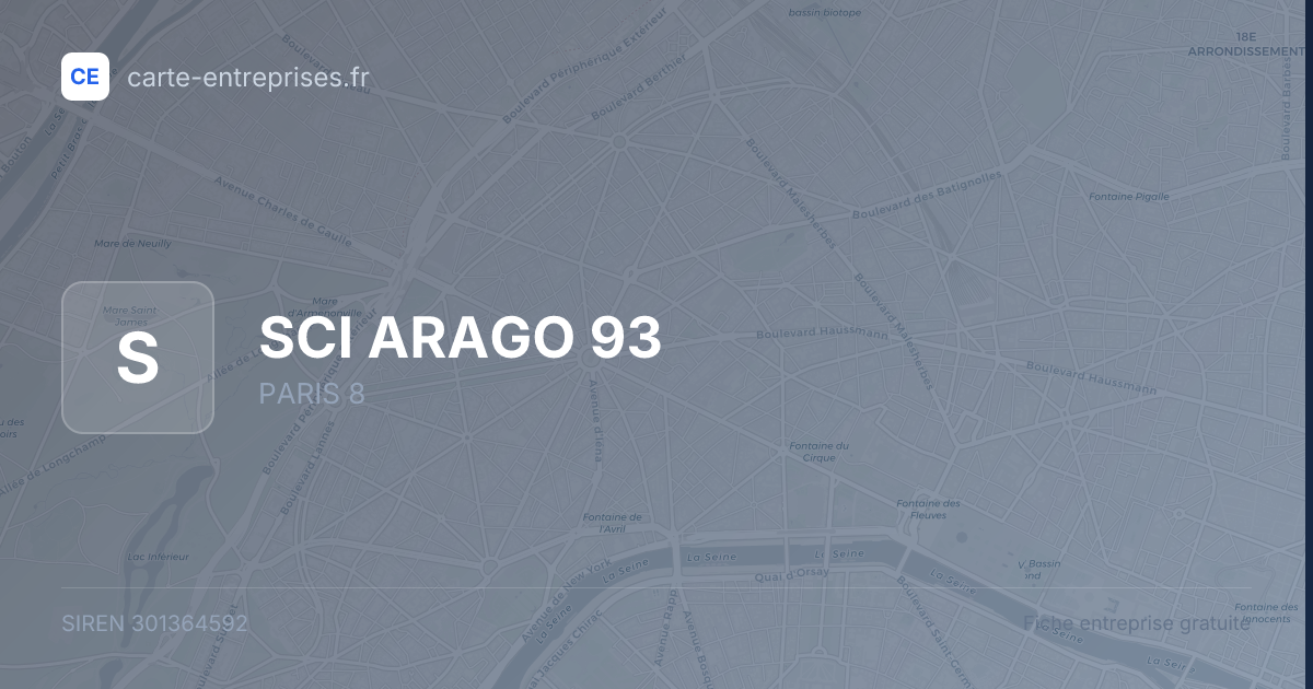 SCI ARAGO 93 — 301364592 — fiche entreprise