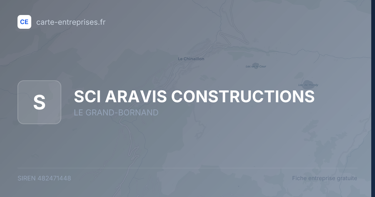 SCI ARAVIS CONSTRUCTIONS — 482471448 — fiche entreprise