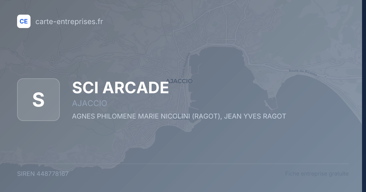 SCI ARCADE — 448778167 — fiche entreprise
