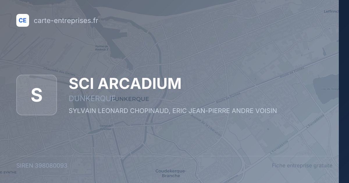 SCI ARCADIUM — 398080093 — fiche entreprise