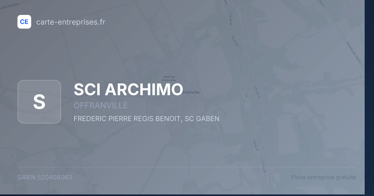 SCI ARCHIMO — 520408063 — fiche entreprise
