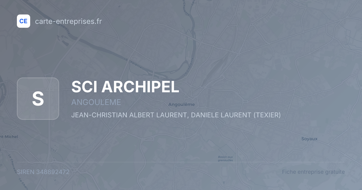 SCI ARCHIPEL — 348892472 — fiche entreprise