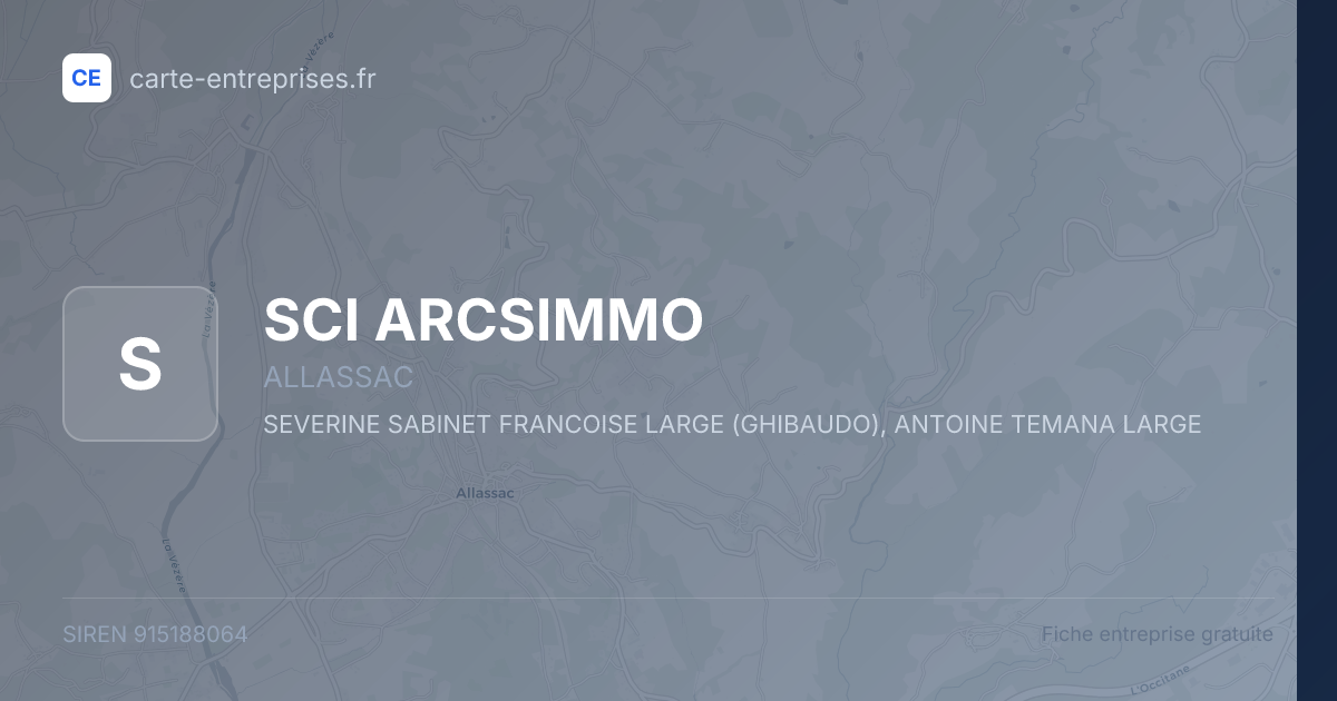 SCI ARCSIMMO — 915188064 — fiche entreprise