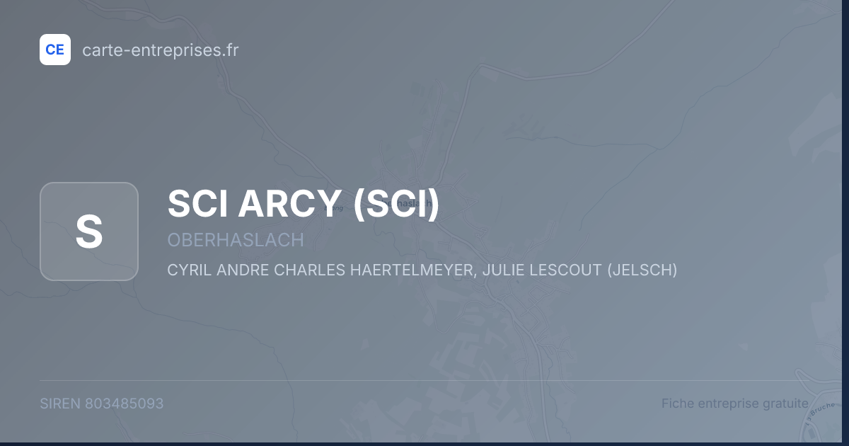 SCI ARCY (SCI) — 803485093 — fiche entreprise
