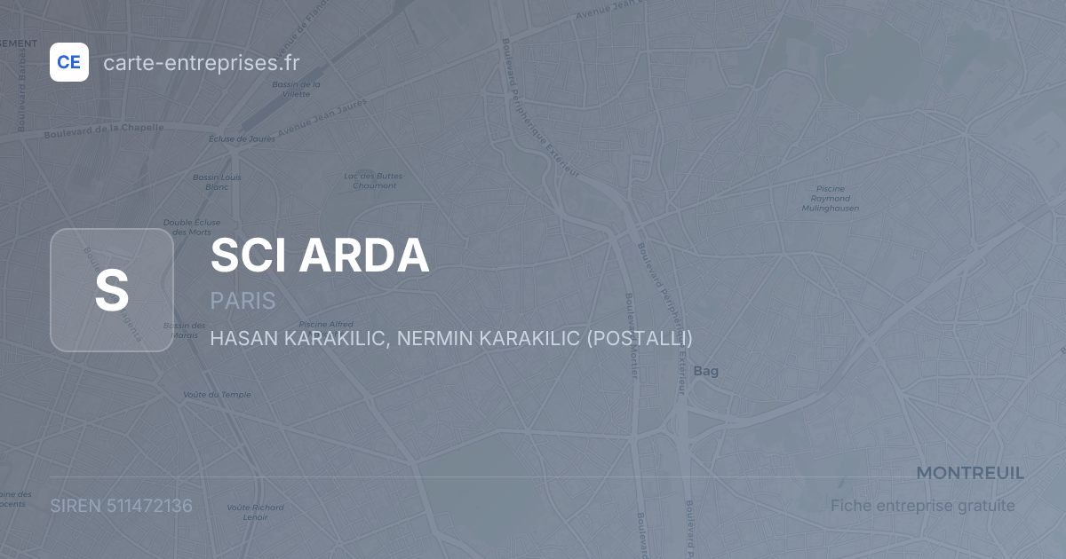 SCI ARDA — 511472136 — fiche entreprise