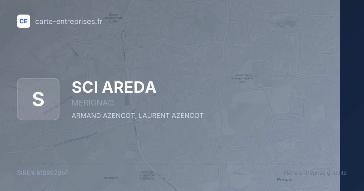 SCI AREDA — 819992967 — fiche entreprise