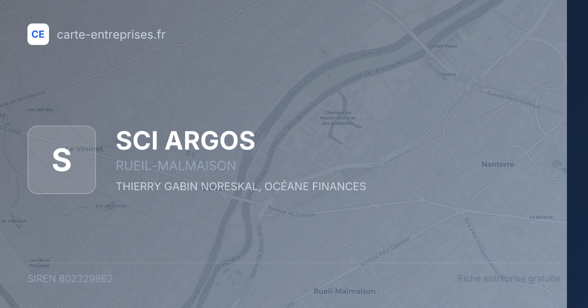 SCI ARGOS — 802329862 — fiche entreprise