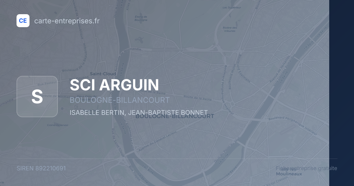 SCI ARGUIN — 892210691 — fiche entreprise