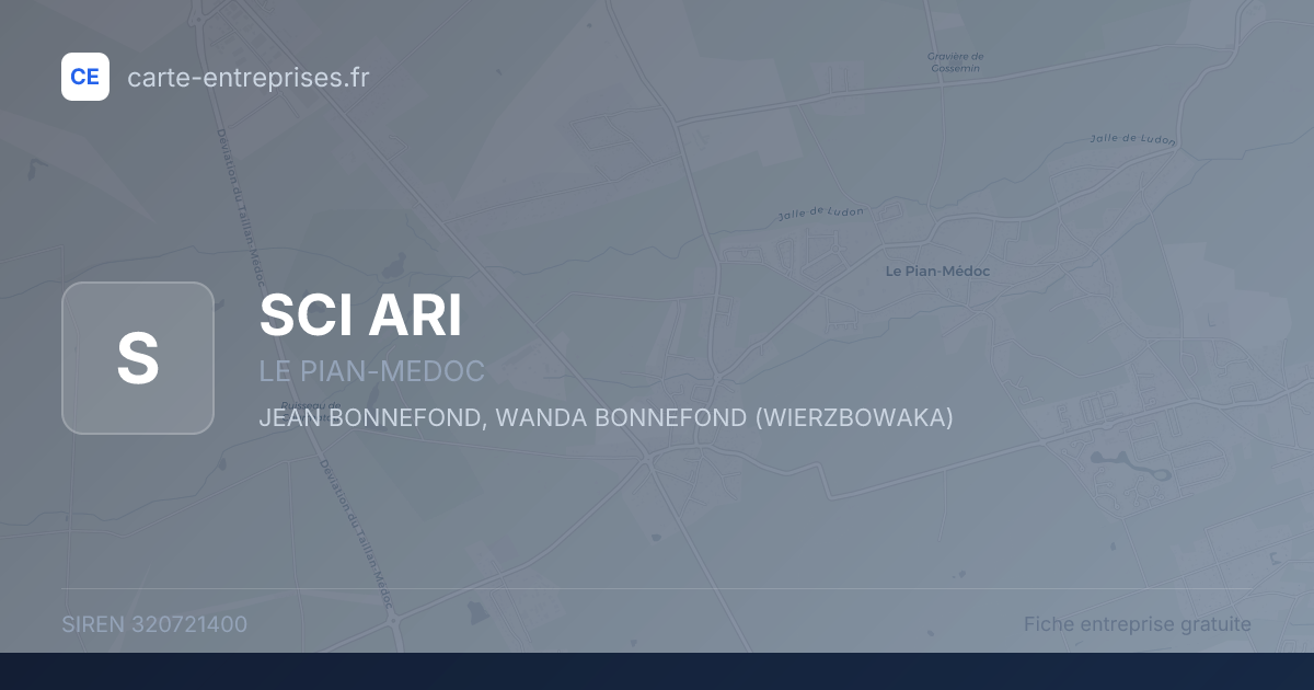 SCI ARI — 320721400 — fiche entreprise