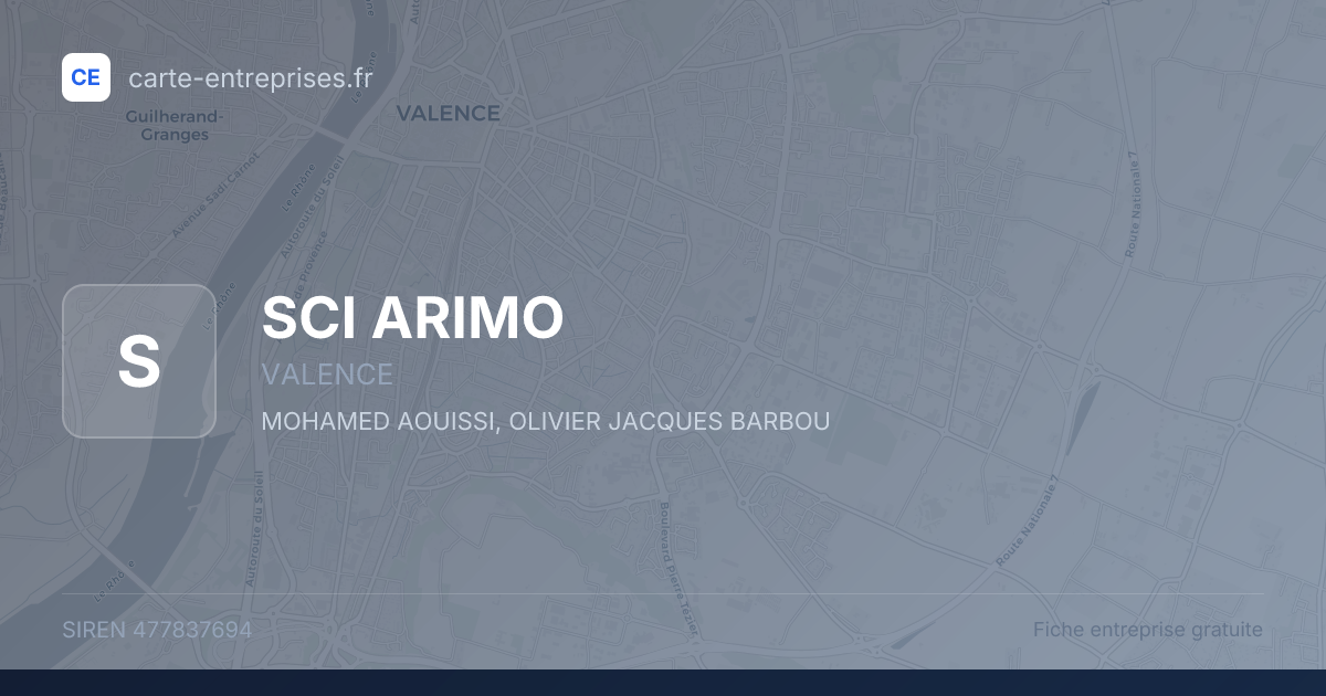 SCI ARIMO — 477837694 — fiche entreprise