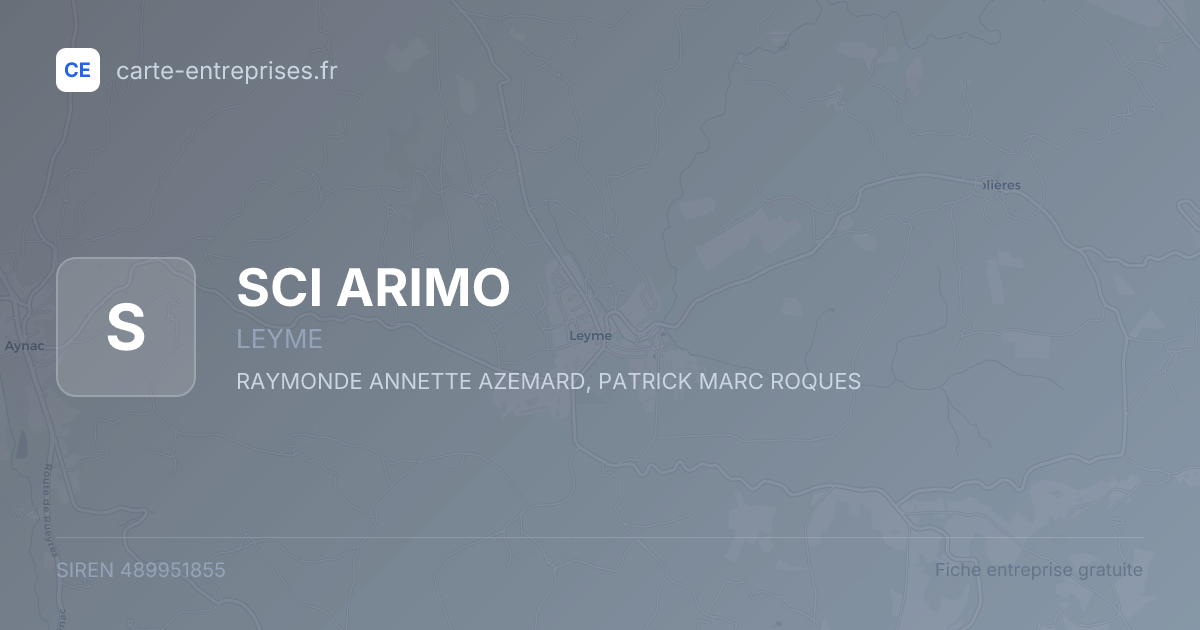SCI ARIMO — 489951855 — fiche entreprise