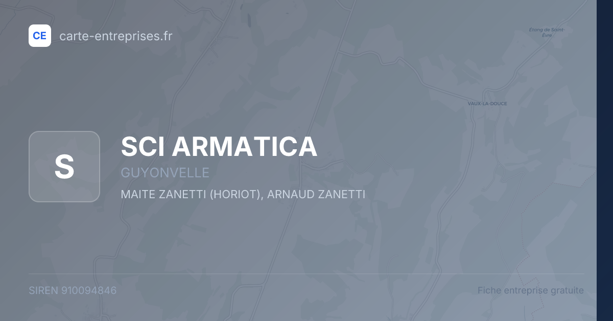 SCI ARMATICA — 910094846 — fiche entreprise
