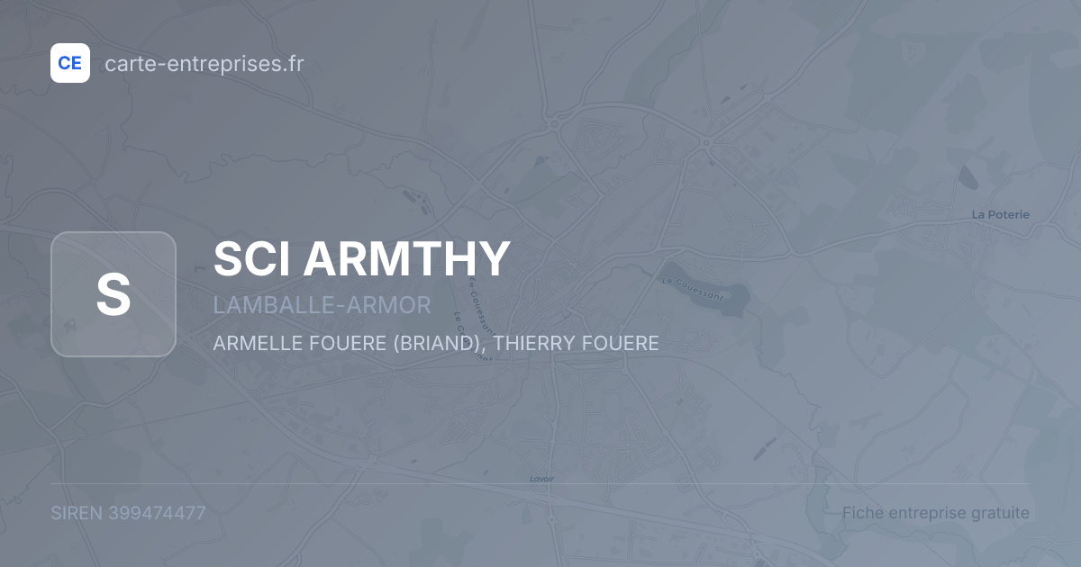 SCI ARMTHY — 399474477 — fiche entreprise