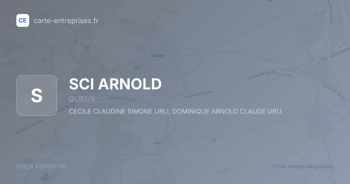 SCI ARNOLD — 890407166 — fiche entreprise