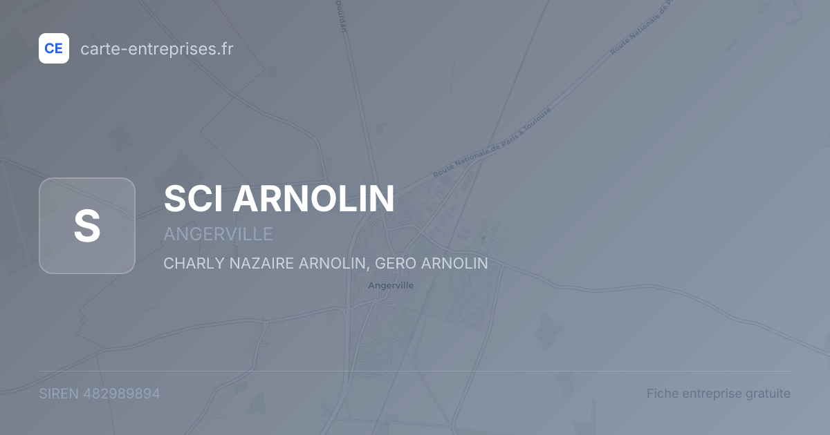 SCI ARNOLIN — 482989894 — fiche entreprise