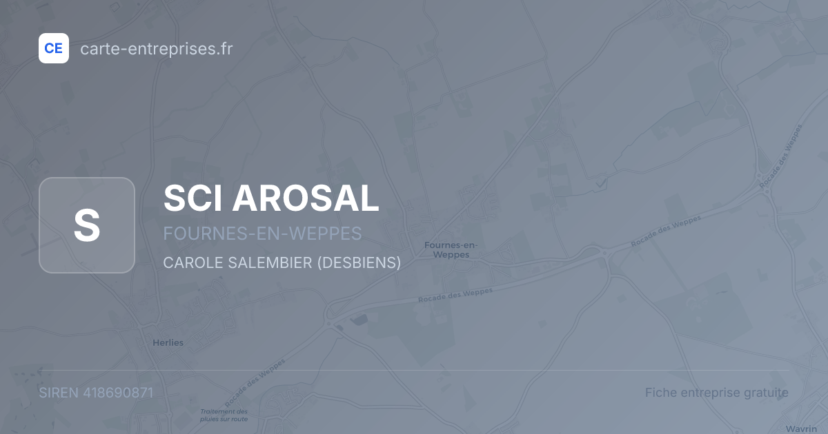 SCI AROSAL — 418690871 — fiche entreprise