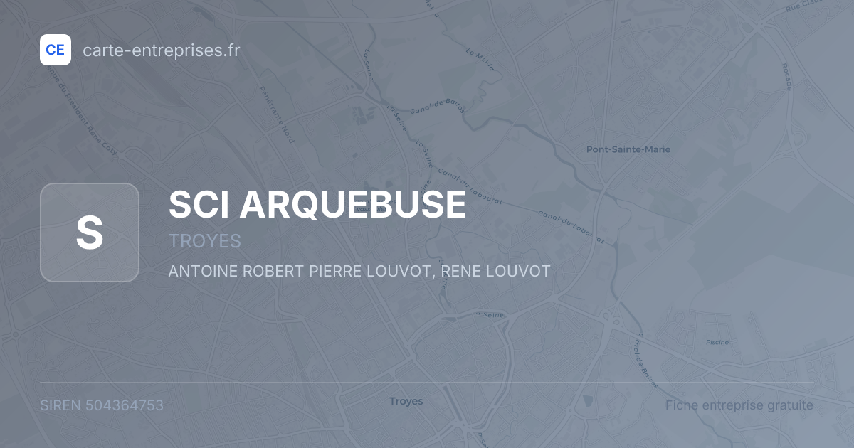 SCI ARQUEBUSE — 504364753 — fiche entreprise