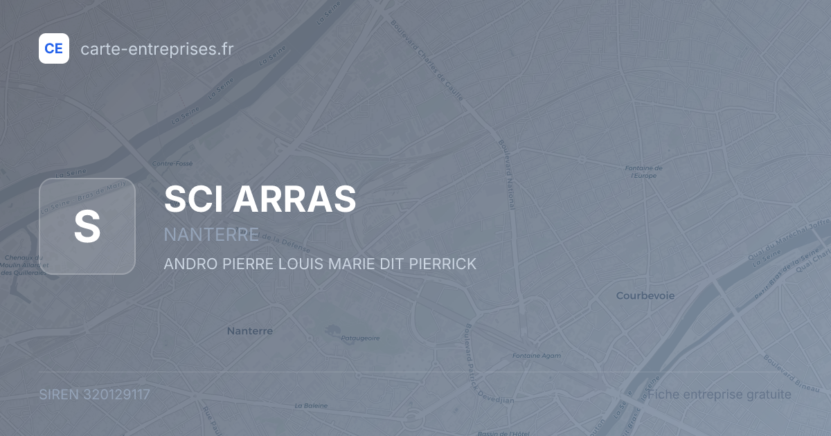 SCI ARRAS — 320129117 — fiche entreprise