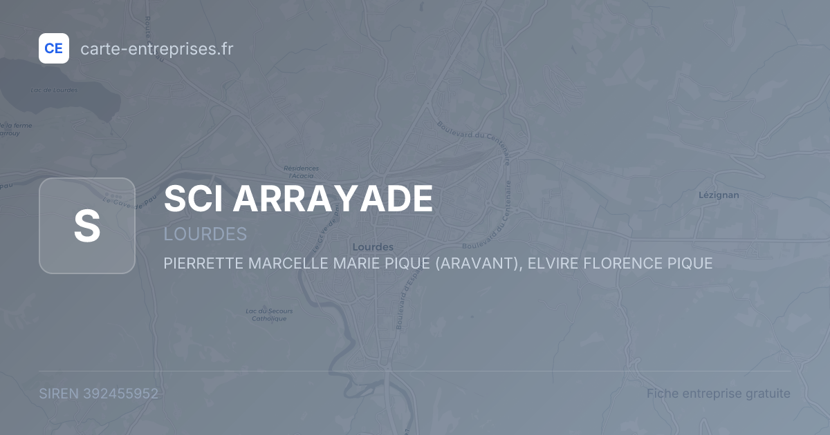 SCI ARRAYADE — 392455952 — fiche entreprise