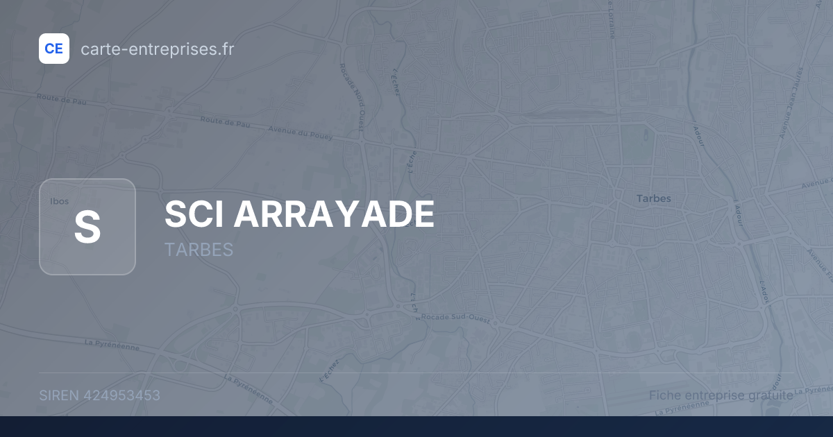 SCI ARRAYADE — 424953453 — fiche entreprise