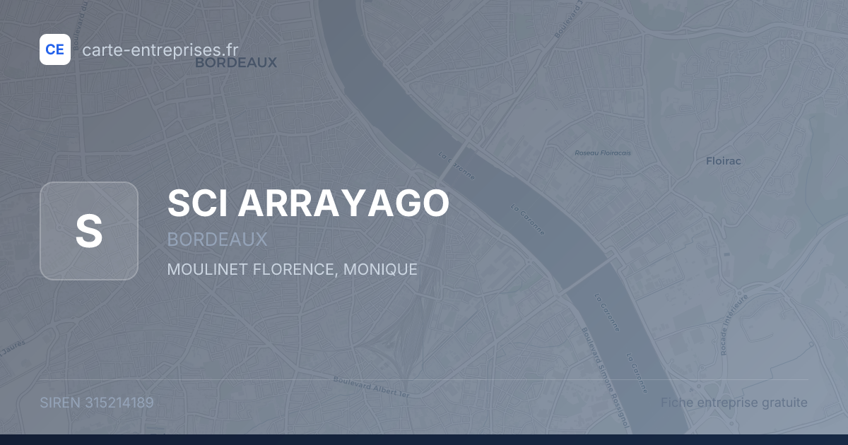 SCI ARRAYAGO — 315214189 — fiche entreprise