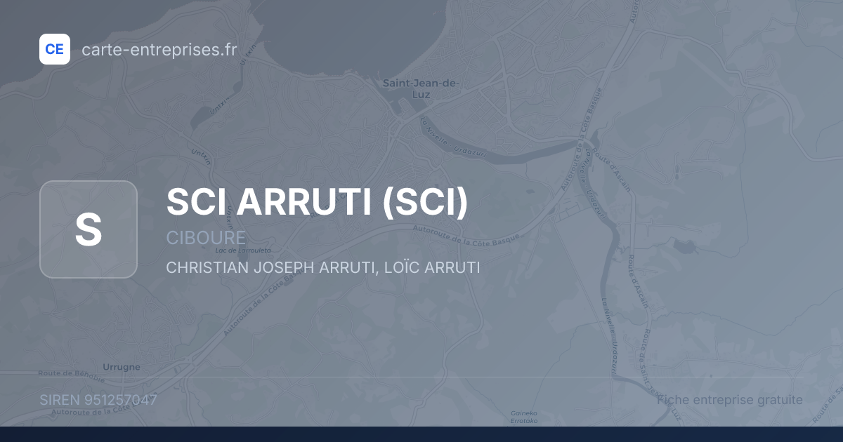 SCI ARRUTI (SCI) — 951257047 — fiche entreprise