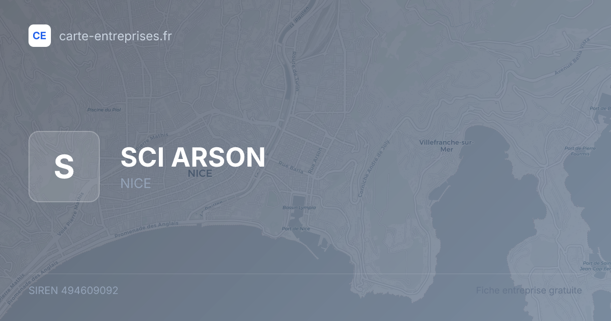 SCI ARSON — 494609092 — fiche entreprise