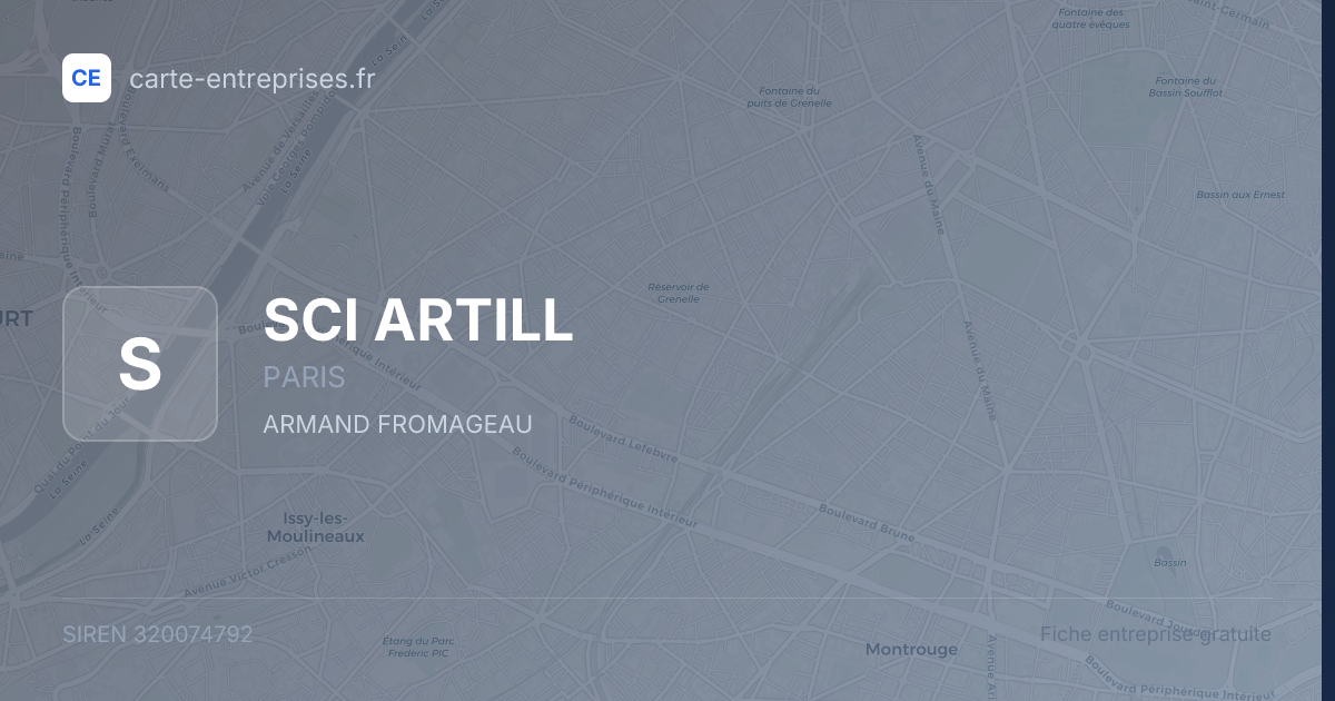 SCI ARTILL — 320074792 — fiche entreprise