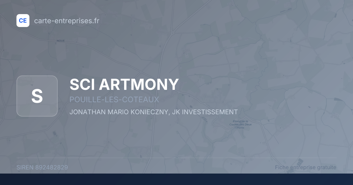 SCI ARTMONY — 892482829 — fiche entreprise