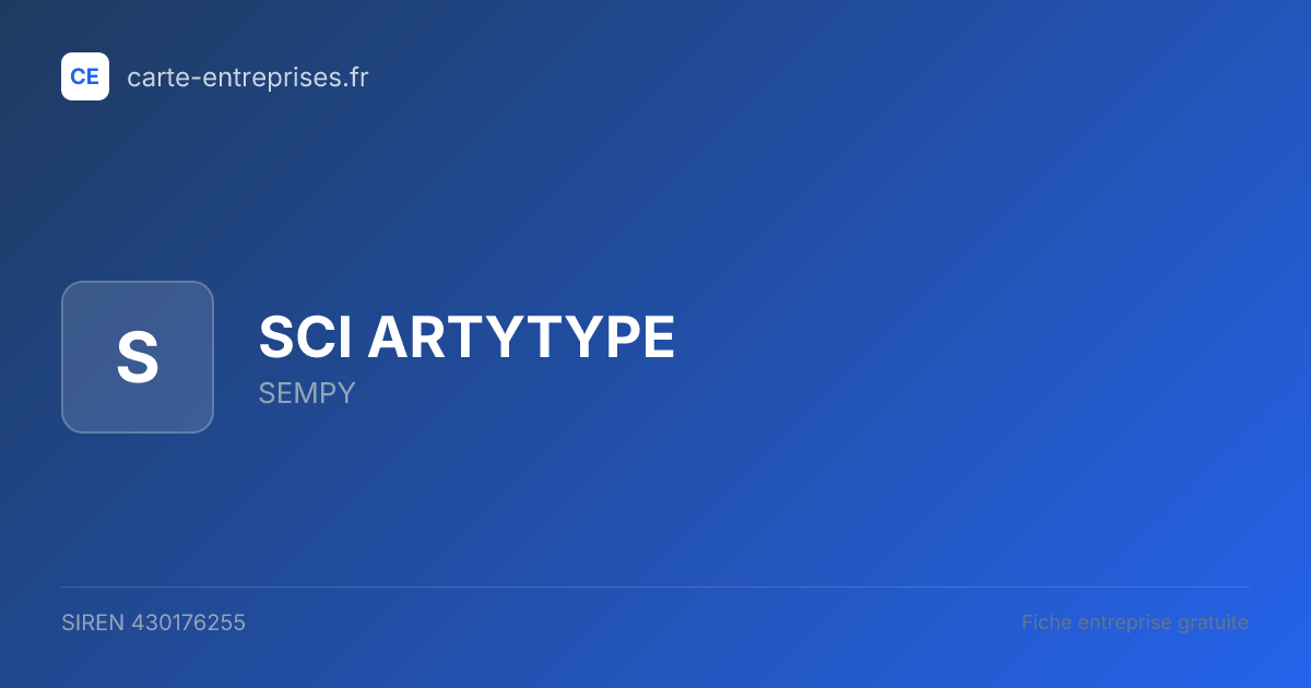 SCI ARTYTYPE — 430176255 — fiche entreprise