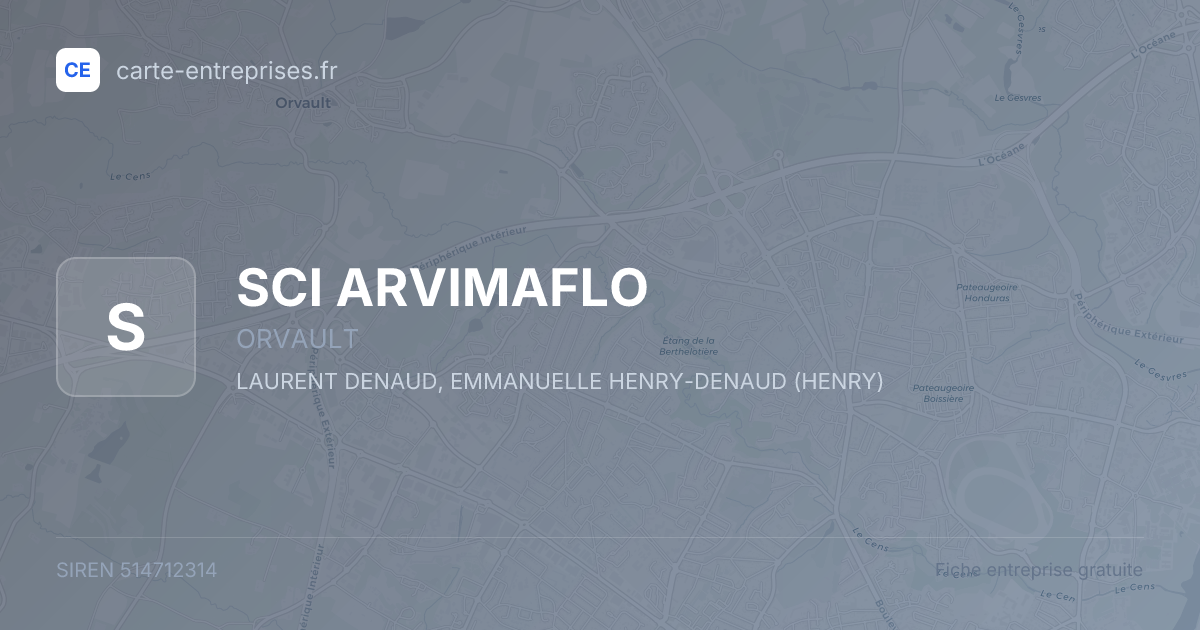 SCI ARVIMAFLO — 514712314 — fiche entreprise