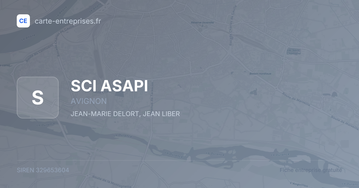 SCI ASAPI — 329653604 — fiche entreprise