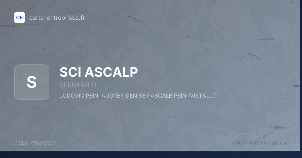 SCI ASCALP — 791242597 — fiche entreprise