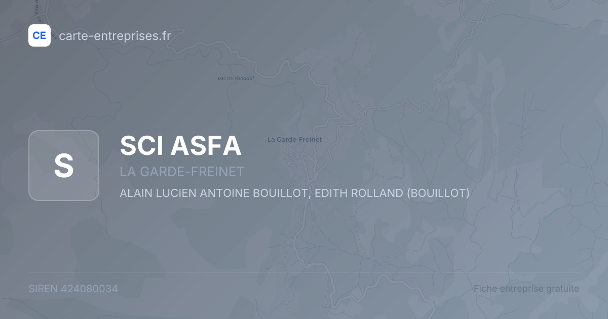 SCI ASFA — 424080034 — fiche entreprise