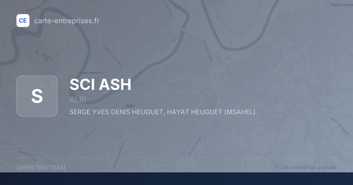 SCI ASH — 799775341 — fiche entreprise