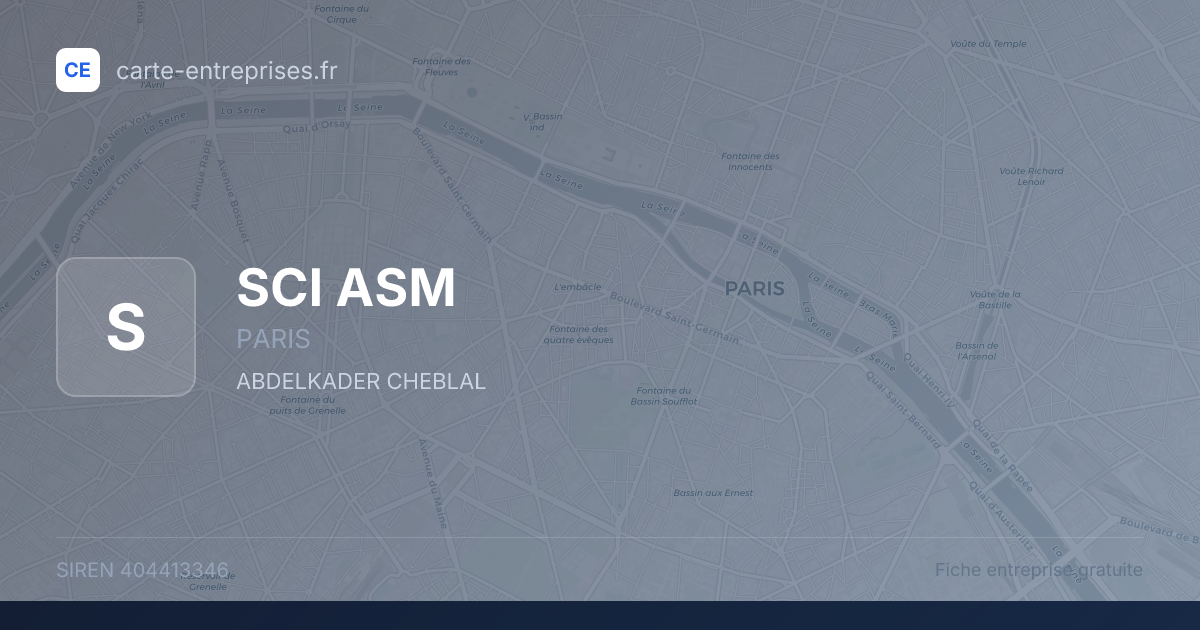 SCI ASM — 404413346 — fiche entreprise