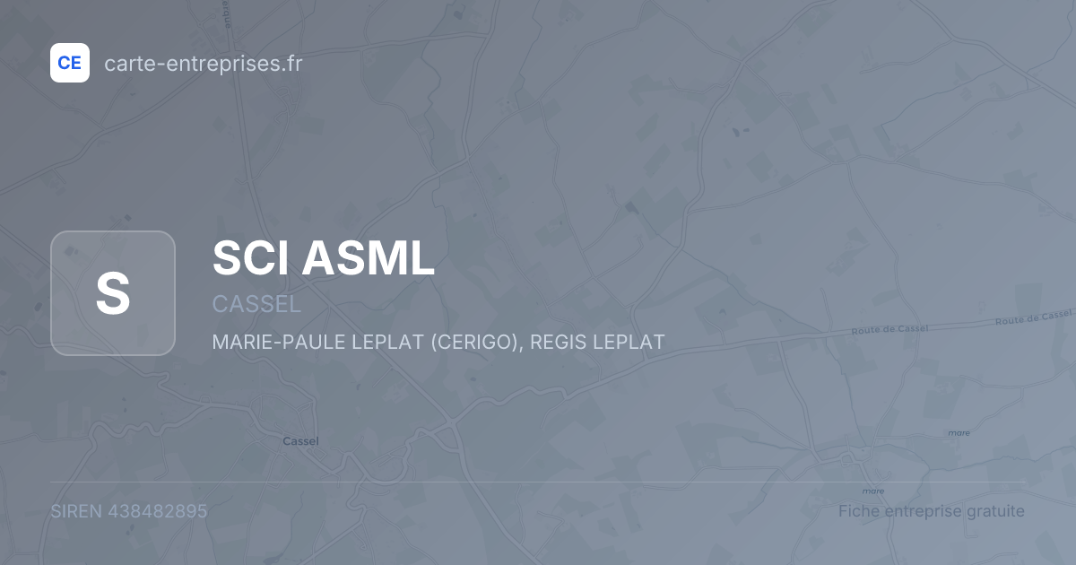 SCI ASML — 438482895 — fiche entreprise
