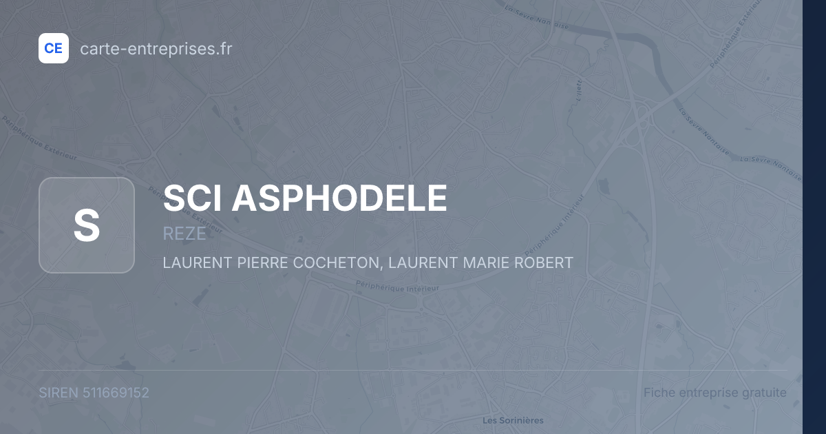 SCI ASPHODELE — 511669152 — fiche entreprise