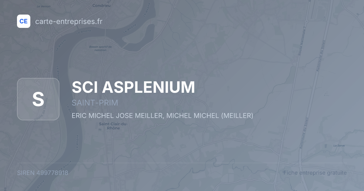 SCI ASPLENIUM — 499778918 — fiche entreprise
