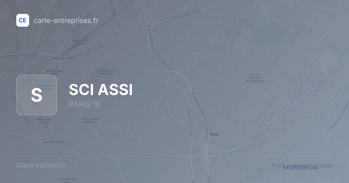 SCI ASSI — 445314727 — fiche entreprise
