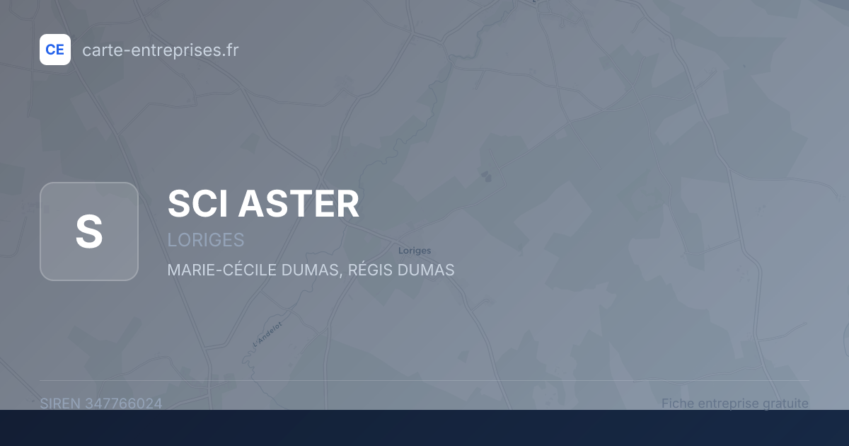 SCI ASTER — 347766024 — fiche entreprise