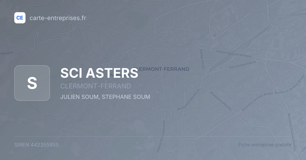 SCI ASTERS — 442355855 — fiche entreprise
