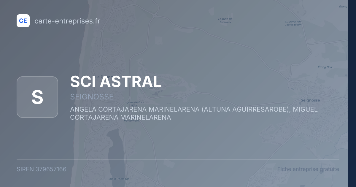 SCI ASTRAL — 379657166 — fiche entreprise