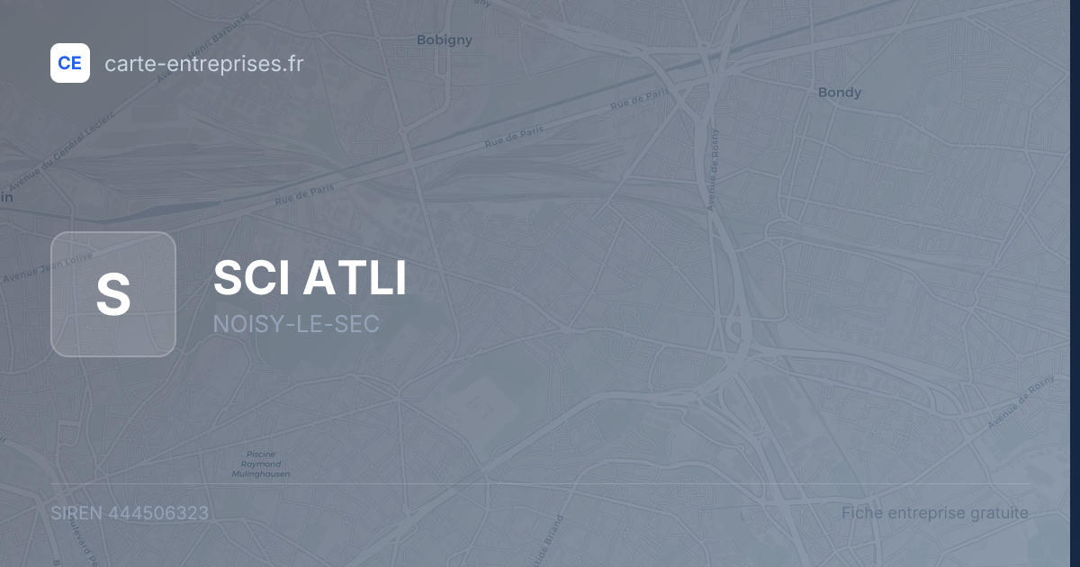 SCI ATLI — 444506323 — fiche entreprise