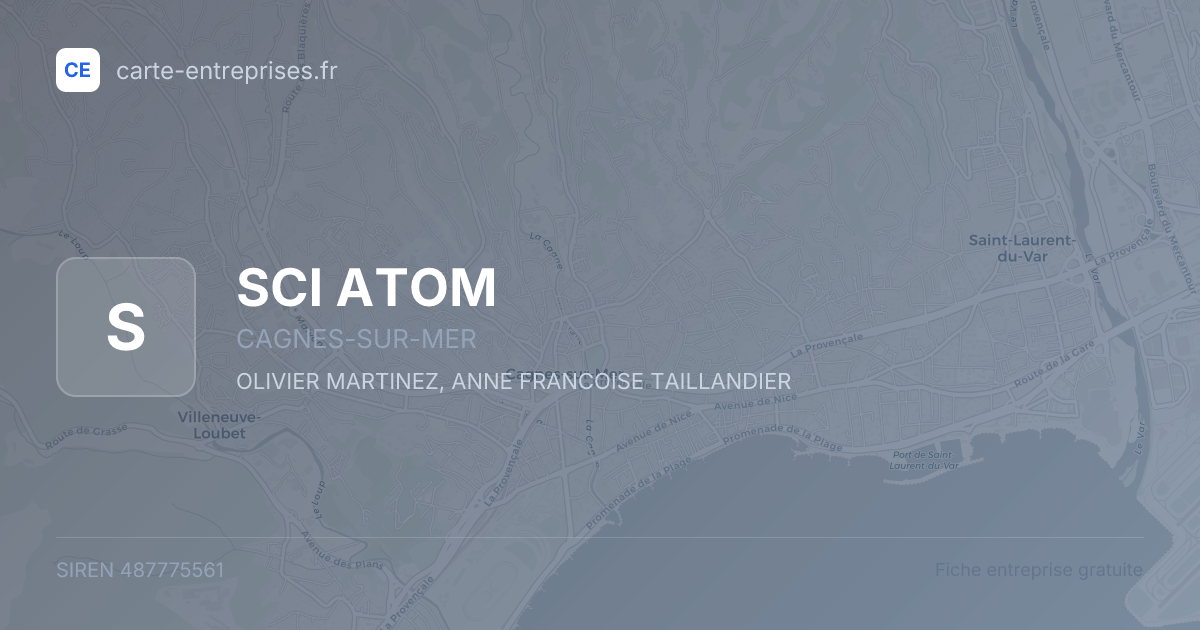 SCI ATOM — 487775561 — fiche entreprise