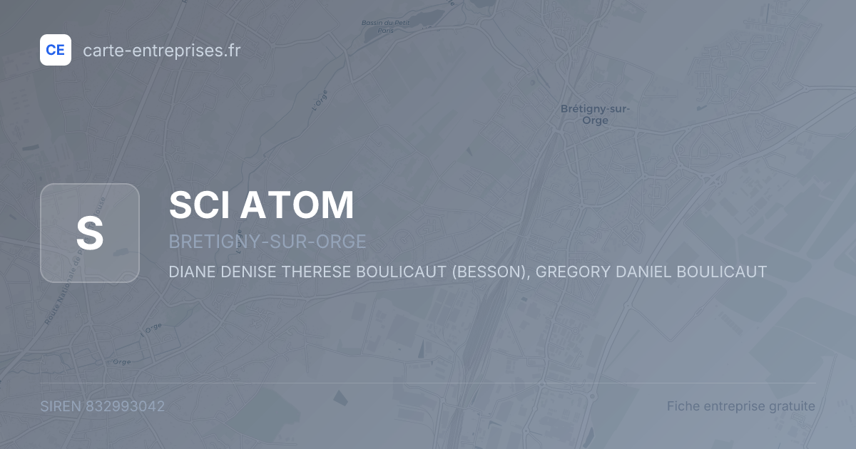 SCI ATOM — 832993042 — fiche entreprise