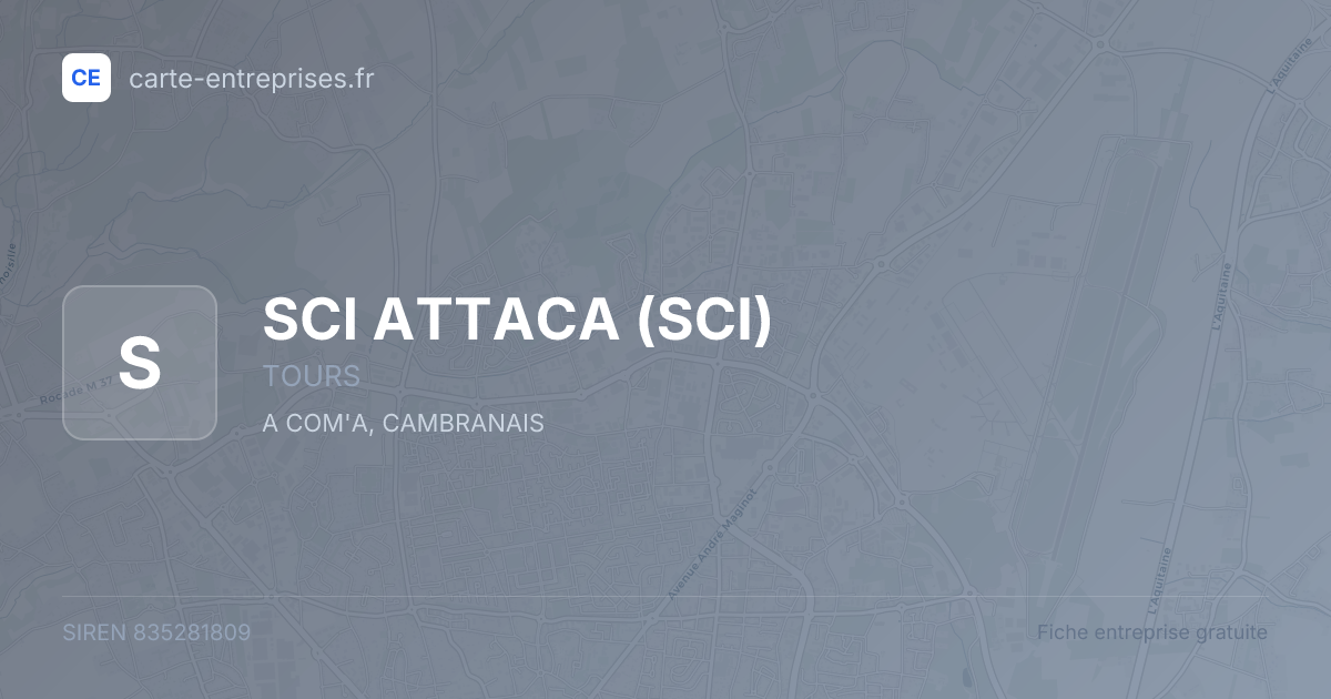 SCI ATTACA (SCI) — 835281809 — fiche entreprise