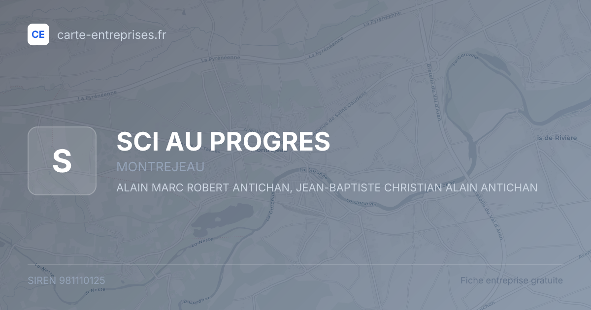 SCI AU PROGRES — 981110125 — fiche entreprise