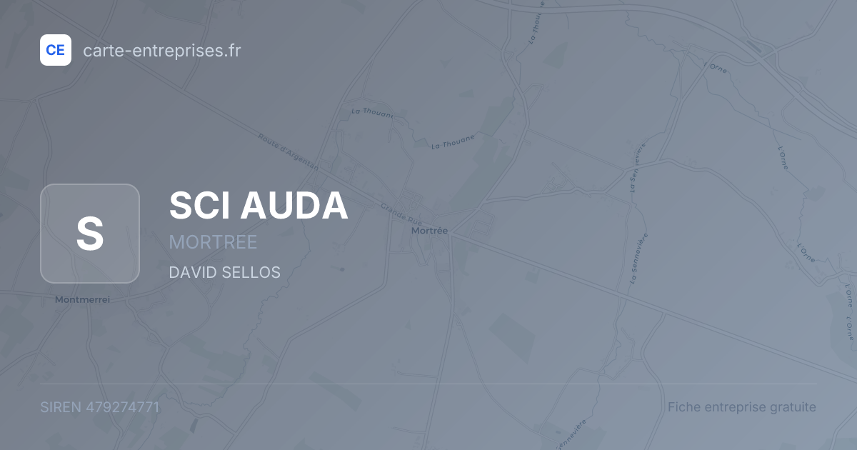 SCI AUDA — 479274771 — fiche entreprise